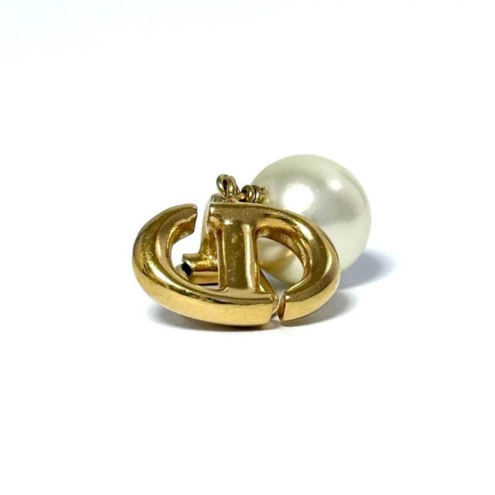 Christian Dior CD Navy Clip Earrings - Picture 3 of 10
